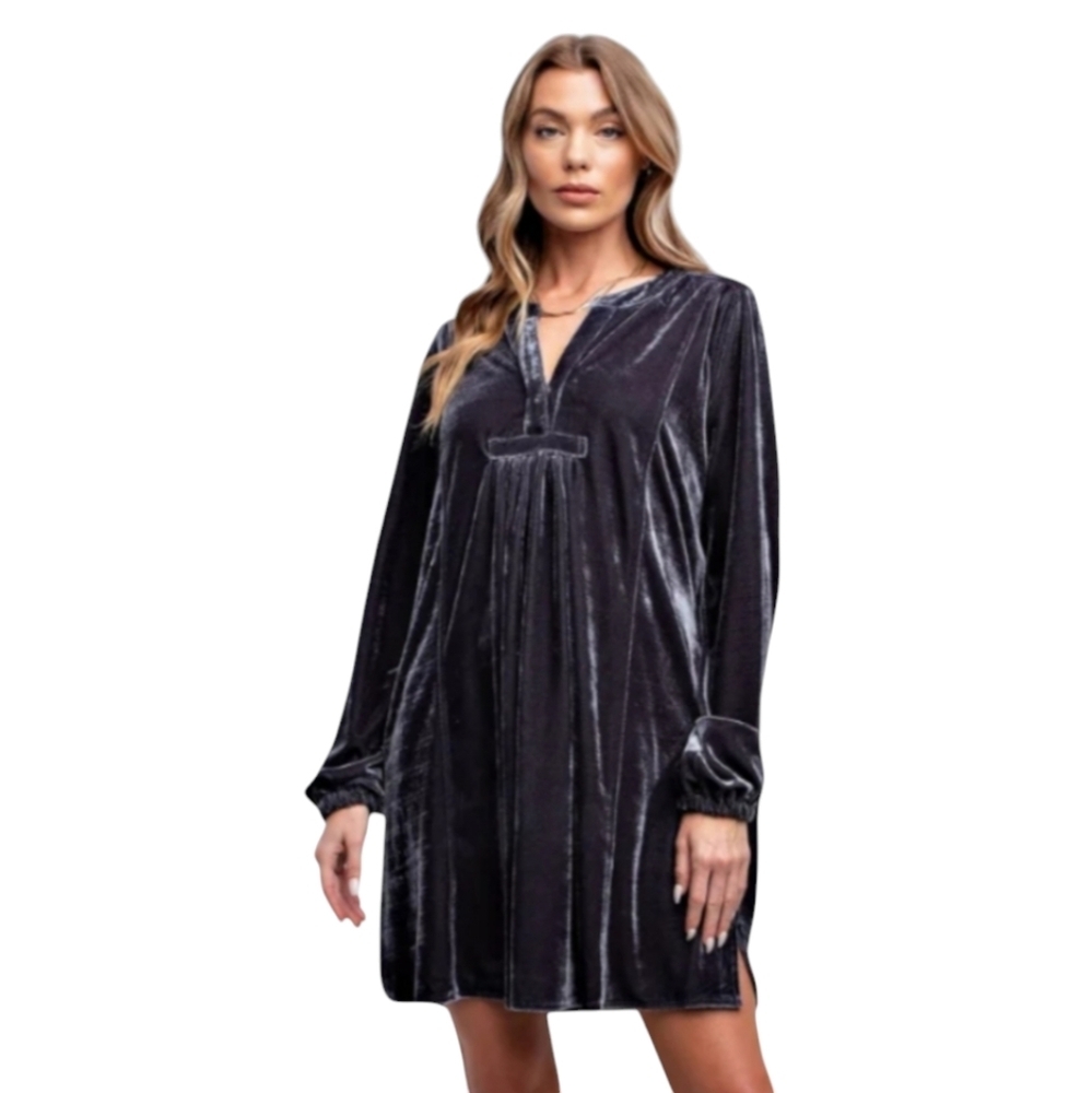 Easel LA Women's Soft Velvet Tunic‎ Mini Dress Size M Whimsical Fairy Boho • pre